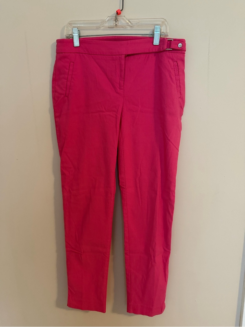 Bright Pink Women's Pull-On Ankle Pants